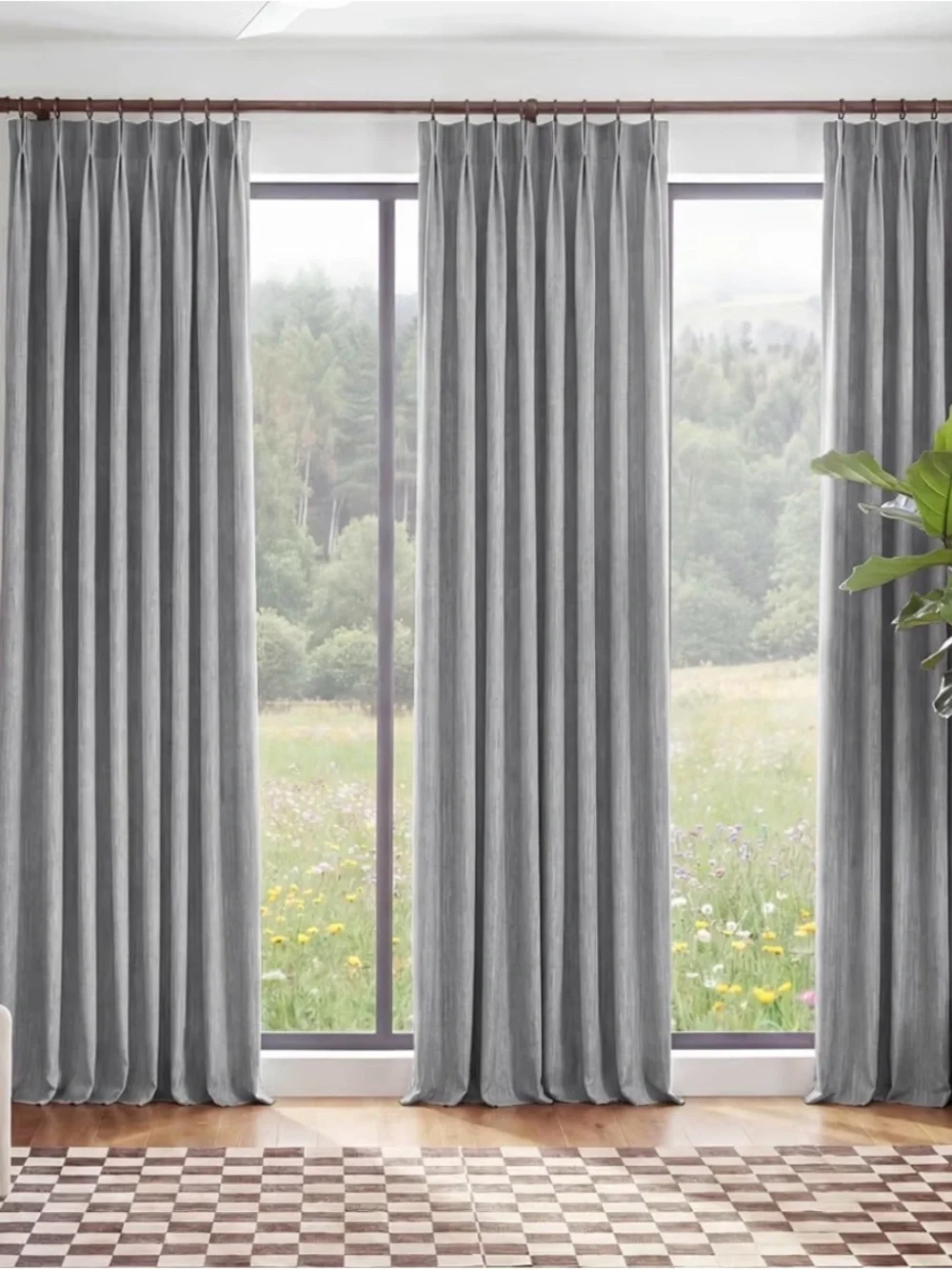 Gray Blackout Drapery Curtain – 40x90 Elegant Home Accents